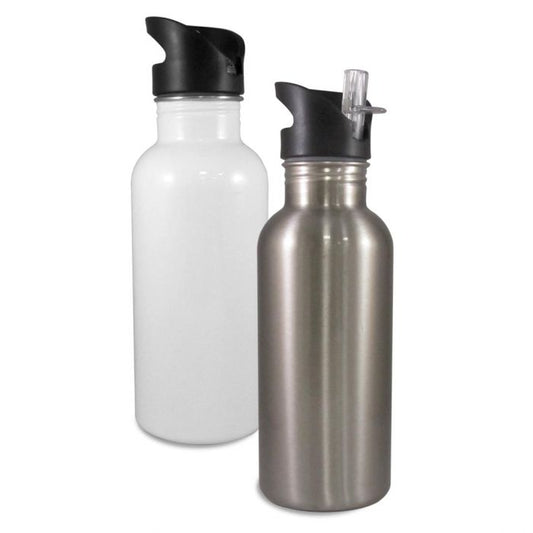 Stainless Steel Sports Bottle Silver - 20 oz