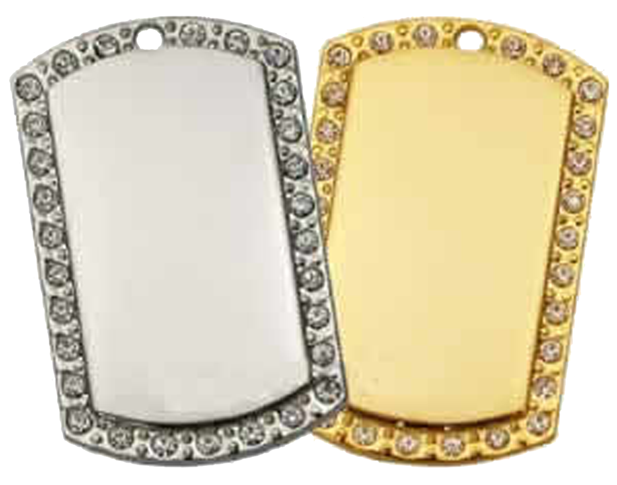 Sublimation ID Tages w/Cubic Stone